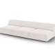 MICADONI Jodie sofa, 3 sder - beige stof og sort plast