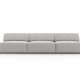 MICADONI Jodie sofa, 3 sder - gr stof og sort plast