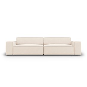 MICADONI Jodie sofa, 4 sder - beige fljl og sort plast