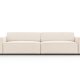 MICADONI Jodie sofa, 4 sder - beige fljl og sort plast