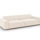 MICADONI Jodie sofa, 4 sder - beige fljl og sort plast