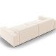 MICADONI Jodie sofa, 4 sder - beige fljl og sort plast