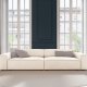 MICADONI Jodie sofa, 4 sder - beige fljl og sort plast