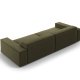 MICADONI Jodie sofa, 4 sder - grn fljl og sort plast