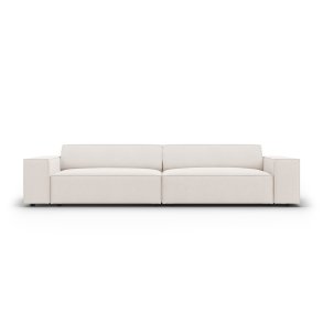 MICADONI Jodie sofa, 4 sder - beige stof og sort plast