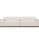 MICADONI Jodie sofa, 4 sder - beige stof og sort plast