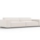 MICADONI Jodie sofa, 4 sder - beige stof og sort plast
