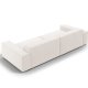 MICADONI Jodie sofa, 4 sder - beige stof og sort plast