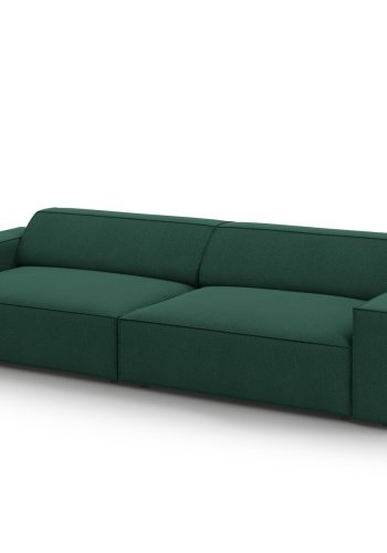 MICADONI Jodie sofa, 4 sder - grn stof og sort plast