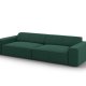 MICADONI Jodie sofa, 4 sder - grn stof og sort plast
