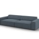 MICADONI Jodie sofa, 4 sder - bl stof og sort plast