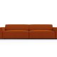 MICADONI Jodie sofa, 4 sder - orange stof og sort plast