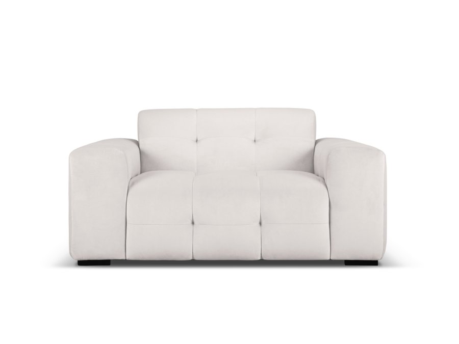MICADONI Kendal sofa, 2 sder - gr fljl og sort bgetr