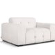 MICADONI Kendal sofa, 2 sder - gr fljl og sort bgetr