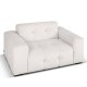 MICADONI Kendal sofa, 2 sder - gr fljl og sort bgetr