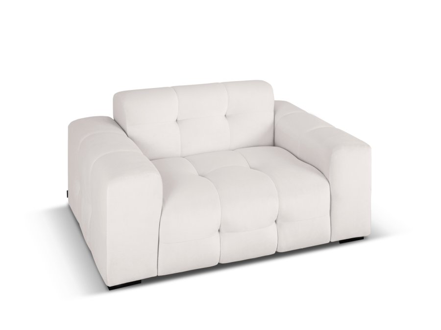 MICADONI Kendal sofa, 2 sder - gr fljl og sort bgetr