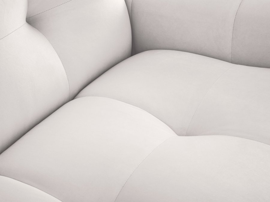 MICADONI Kendal sofa, 2 sder - gr fljl og sort bgetr