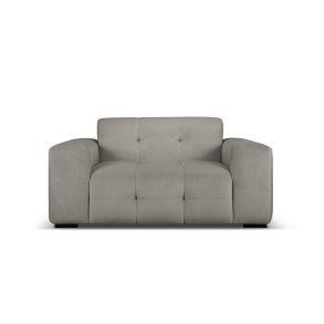MICADONI Kendal sofa, 2 sder - antracitgr fljl og sort bgetr