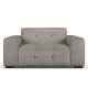 MICADONI Kendal sofa, 2 sder - antracitgr fljl og sort bgetr