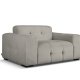 MICADONI Kendal sofa, 2 sder - antracitgr fljl og sort bgetr