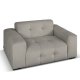 MICADONI Kendal sofa, 2 sder - antracitgr fljl og sort bgetr