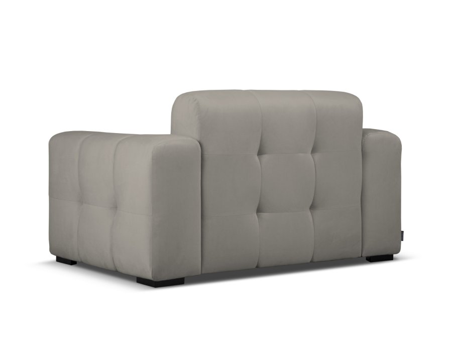 MICADONI Kendal sofa, 2 sder - antracitgr fljl og sort bgetr