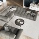 MICADONI Kendal sofa, 2 sder - antracitgr fljl og sort bgetr