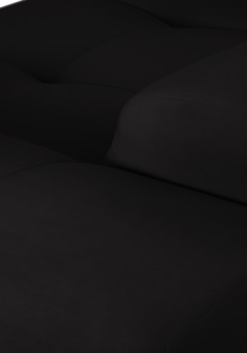 MICADONI Kendal sofa, 2 sder - sort fljl og sort bgetr