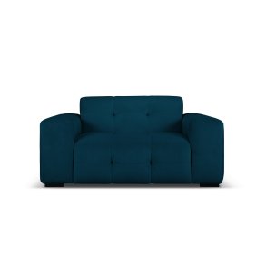 MICADONI Kendal sofa, 2 sder - bl fljl og sort bgetr