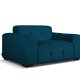 MICADONI Kendal sofa, 2 sder - bl fljl og sort bgetr