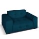 MICADONI Kendal sofa, 2 sder - bl fljl og sort bgetr