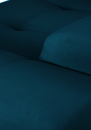 MICADONI Kendal sofa, 2 sder - bl fljl og sort bgetr