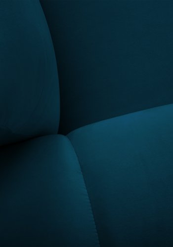 MICADONI Kendal sofa, 2 sder - bl fljl og sort bgetr