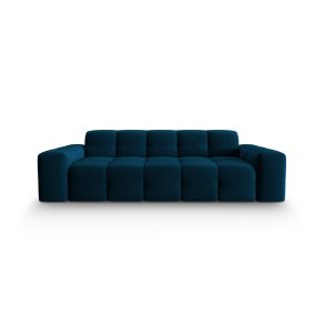 MICADONI Kendal sofa, 3 sder - bl fljl og sort bgetr
