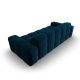 MICADONI Kendal sofa, 3 sder - bl fljl og sort bgetr