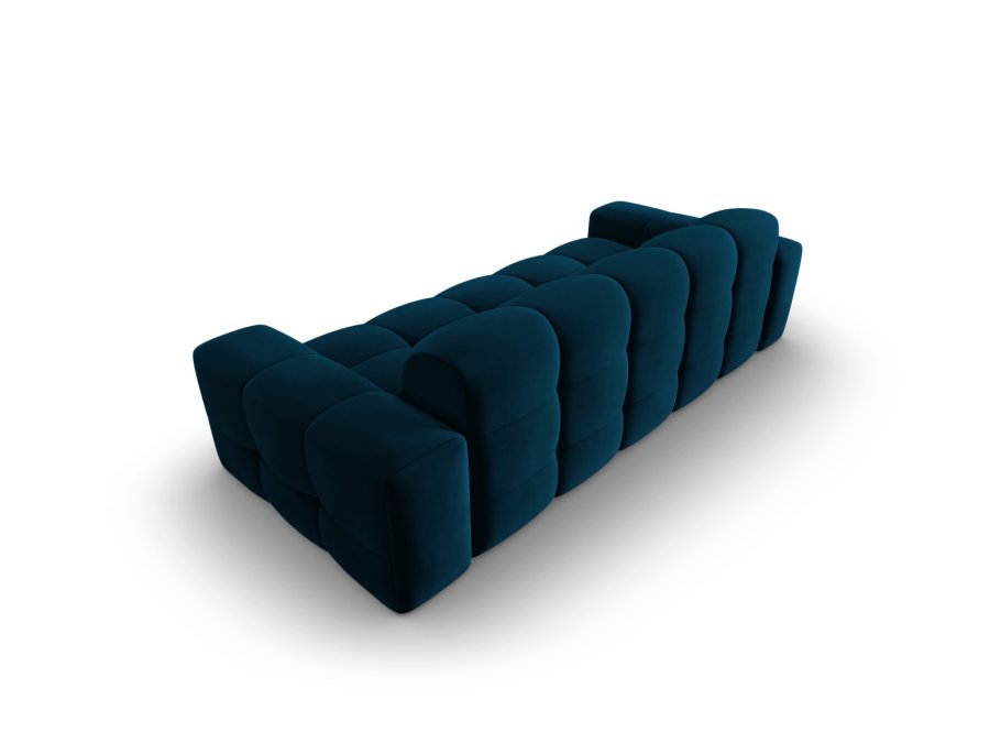 MICADONI Kendal sofa, 3 sder - bl fljl og sort bgetr