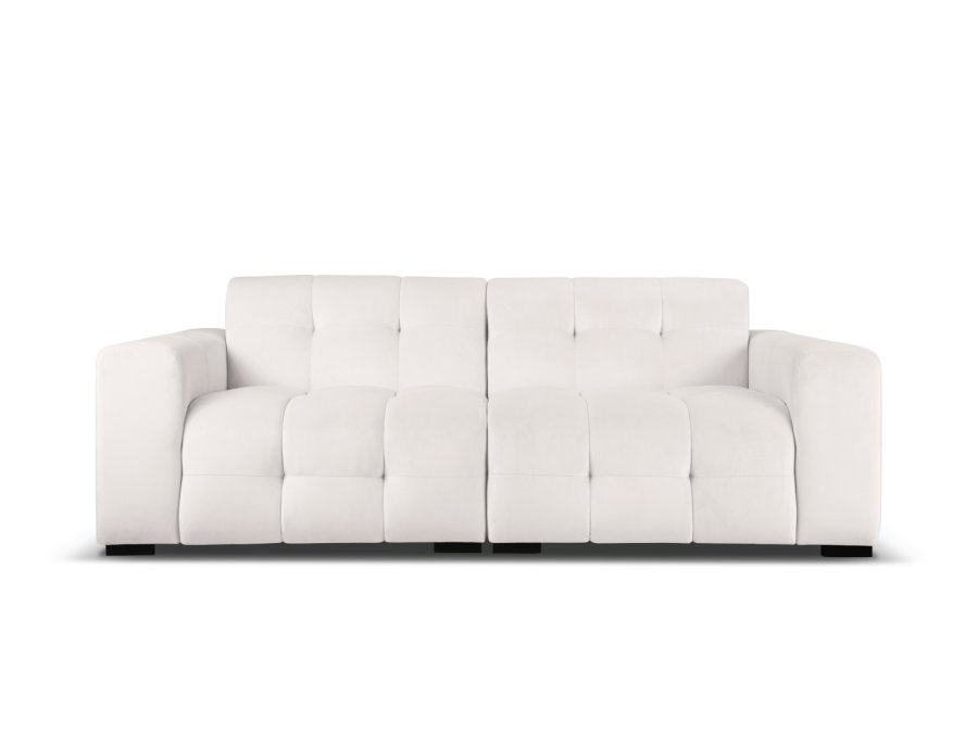 MICADONI Kendal sofa, 4 sder - gr fljl og sort bgetr