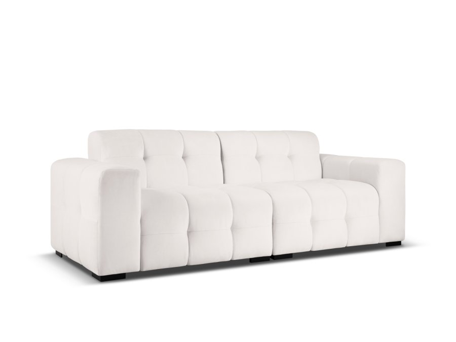 MICADONI Kendal sofa, 4 sder - gr fljl og sort bgetr