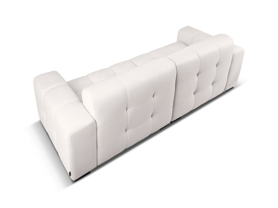 MICADONI Kendal sofa, 4 sder - gr fljl og sort bgetr