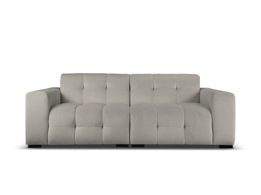 MICADONI Kendal sofa, 4 sder - antracitgr fljl og sort bgetr