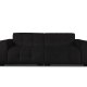 MICADONI Kendal sofa, 4 sder - sort fljl og sort bgetr