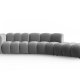 MICADONI Lupin Modul sofa, hjre, 5 sder - gr fljl og sort plast