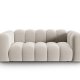 MICADONI Lupin sofa, 2 sder - beige fljl og sort plast