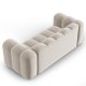 MICADONI Lupin sofa, 2 sder - beige fljl og sort plast
