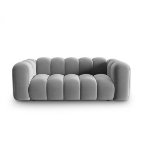 MICADONI Lupin sofa, 2 sder - gr fljl og sort plast