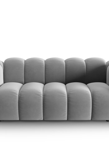 MICADONI Lupin sofa, 2 sder - gr fljl og sort plast