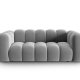 MICADONI Lupin sofa, 2 sder - gr fljl og sort plast