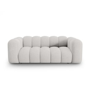 MICADONI Lupin sofa, 2 sder - gr chenille og sort plast
