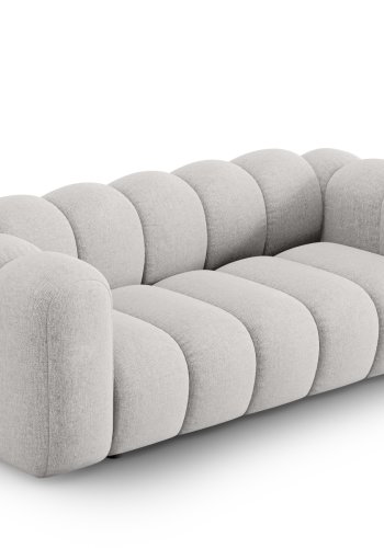 MICADONI Lupin sofa, 2 sder - gr chenille og sort plast