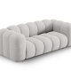 MICADONI Lupin sofa, 2 sder - gr chenille og sort plast